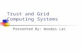Trust and Grid Computing Systems Presented By: Woodas Lai.