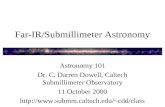 Far-IR/Submillimeter Astronomy Astronomy 101 Dr. C. Darren Dowell, Caltech Submillimeter Observatory 11 October 2000 cdd/class.