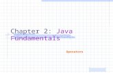 Chapter 2: Java Fundamentals Operators. Introduction to OOP Dr. S. GANNOUNI & Dr. A. TOUIR Page 2 Content Group of Operators Arithmetic Operators Assignment.