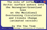 The role of influx of Arctic surface waters into the Norwegian/Greenland Seas on the Meridional Overturning Circulation and Climate Change (animated version)