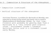 Lecture 2: Composition & Structure of the Atmosphere (Ch1) Composition (continued) Vertical structure of the atmosphere Hurricane Florence, a problem for.