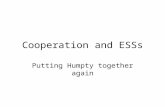 Cooperation and ESSs Putting Humpty together again.
