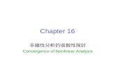 Chapter 16 非線性分析的收斂性探討 Convergence of Nonlinear Analysis.