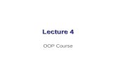 Lecture 4 OOP Course. 4. Operators Using constructors: String int main(){ String s1(“My String”); String s2(s1); String s3; s3=s1; } int main(){ String.