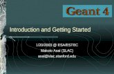 Introduction and Getting Started 1/20/2003 @ ESA/ESTEC Makoto Asai (SLAC) asai@slac.stanford.edu.