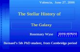 The Stellar History of The Galaxy Rosemary Wyse Valencia, June 27, 2006 Bernard’s 5th PhD student, from Cambridge period.