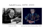 Adolf Loos, 1870 -1933 Loos in 1930, portrait by Oskar Kokoschka, 1909.