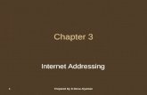 Prepared By E.Musa Alyaman1 Chapter 3 Internet Addressing.
