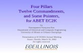 Four Pillars Twelve Commandments, and Some Pointers, for ABET EC2K by Nannapaneni Narayana Rao Department of Electrical and Computer Engineering University.