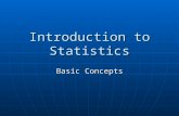 Introduction to Statistics Basic Concepts. Intro. to Statistics What is Statistics? What is Statistics? “…a set of procedures and rules…for reducing large.