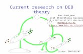 Current research on DEB theory Bas Kooijman Dept theoretical biology Vrije Universiteit Amsterdam Bas@bio.vu.nl