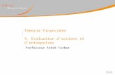 Théorie Financière 4. Evaluation d’actions et d’entreprises Professeur André Farber.