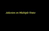 Selection on Multiple Traits lection, selection MAS.