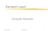 Autumn 2000John Kristoff1 Transport Layer Computer Networks.