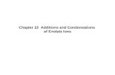 Chapter 22 Additions and Condensations of Enolate Ions