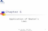 Dr. Jie Zou PHY 1151 Department of Physics1 Chapter 6 Application of Newton’s Laws.