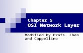 Chapter 5 OSI Network Layer Modified by Profs. Chen and Cappellino.