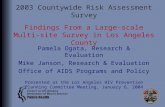2003 Countywide Risk Assessment Survey Findings From a Large-scale Multi-site Survey in Los Angeles County Pamela Ogata, Research & Evaluation Mike Janson,