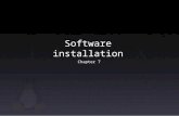 Software installation Chapter 7. Software installation Numerous software options Usually free Open source Several sources Installation CD Websites sourceforge.net.