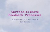 Surface–Climate Feedback Processes SOEE3410 : Lecture 6 Ian Brooks.
