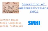 Günther Haase Tomas Landelius Daniel Michelson Generation of superobservations (WP2)