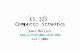 CS 325 Computer Networks Sami Rollins srollins@mtholyoke.edu Fall 2003.