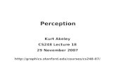 Perception Kurt Akeley CS248 Lecture 18 29 November 2007