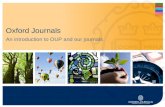 Oxford Journals An introduction to OUP and our journals.