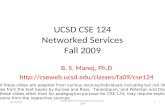 UCSD CSE 124 Networked Services Fall 2009 B. S. Manoj, Ph.D  10/1/20091 UCSD CSE 124 Networked Services Fall.