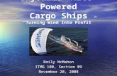 SkySails © Kite- Powered Cargo Ships “Turning Wind Into Profit” Emily McMahon ITMG 100, Section 09 November 20, 2008 Emily McMahon ITMG 100, Section 09.