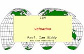 Prof. Ian Giddy New York University Valuation IBM.