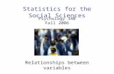 Statistics for the Social Sciences Psychology 340 Fall 2006 Relationships between variables.