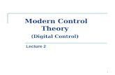 1 Modern Control Theory (Digital Control) Lecture 2.