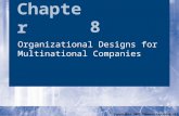 Chapter Copyright© 2007 Thomson Learning All rights reserved 8 Organizational Designs for Multinational Companies.
