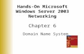 Hands-On Microsoft Windows Server 2003 Networking Chapter 6 Domain Name System.