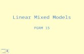 Statistics in Science   Linear Mixed Models PGRM 15.