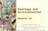 Earnings and Discrimination Chapter 19 Copyright © 2001 by Harcourt, Inc. All rights reserved. Requests for permission to make copies of any part of the.