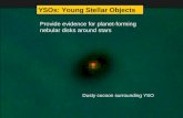 YSOs: Young Stellar Objects Provide evidence for planet-forming nebular disks around stars Dusty cocoon surrounding YSO.