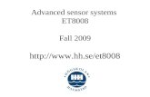 Advanced sensor systems ET8008 Fall 2009 .