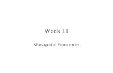 Week 11 Managerial Economics. Order of Business Homework Assigned Lectures Other Material Lectures for Next Week.