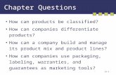 12-1 Chapter Questions How can products be classified? How can companies differentiate products? How can a company build and manage its product mix and.