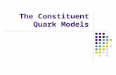 The Constituent Quark Models. Outline The Quark Model Original Quark Model Additions to the Original Quark Model Color Harmonic Potential Model Isgur-Karl.