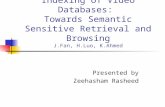 Concept-Oriented Indexing of Video Databases: Towards Semantic Sensitive Retrieval and Browsing J.Fan, H.Luo, K.Ahmed Presented by Zeehasham Rasheed.