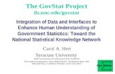 The GovStat Project ils.unc.edu/govstat Integration of Data and Interfaces to Enhance Human Understanding of Government Statistics: Toward the National.
