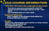 A310 COURSE INFORMATION l Web Site  l Required Materials l Grades ä This site is password protected ID: a310 PW: iapetus.