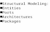 N Structural Modeling: n Entities n Ports n Architectures n Packages.