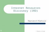 T.Sharon-A.Frank 1 Internet Resources Discovery (IRD) Harvest/Katsir.