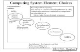EECC722 - Shaaban #1 lec # 9 Fall 2005 10-19-2005 Computing System Element Choices Specialization, Development cost/time Performance/Chip Area (Computational.