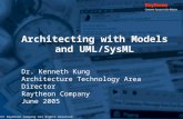 Architecting with Models and UML/SysML Dr. Kenneth Kung Architecture Technology Area Director Raytheon Company June 2005 © 2005 Raytheon Company All Rights.