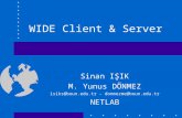 WIDE Client & Server Sinan I‍IK M. Yunus D–NMEZ isiks@boun.edu.tr - donmezme@boun.edu.tr NETLAB